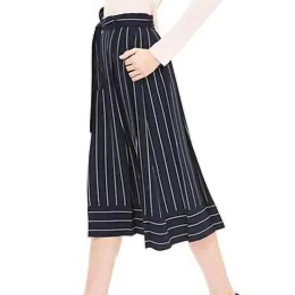 Banana Republic Striped A-Line Skirt in Navy and White - Picture 4 of 13